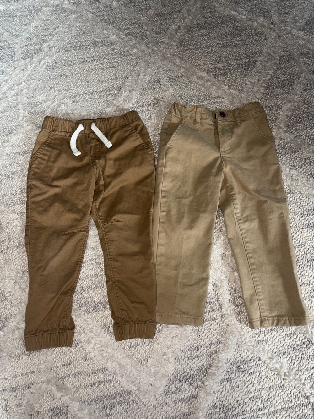 Kids Khaki and Tan Chino Pants - Pack of 2
